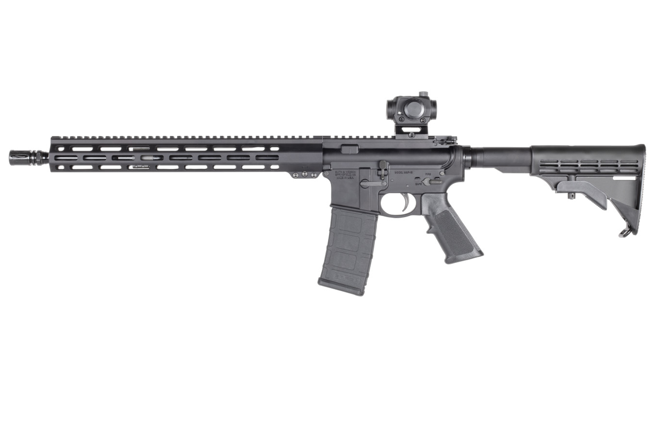 SMITH AND WESSON M&P15 Sport III 5.56mm Rifle Package with Crimson Trace Red Dot, Duty Series Rifle Case and Three Magazines